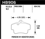 Hawk 2020 Porsche 718 Boxster 2.0L Base Ceramic Composite Brakes Rear ER-1 Brake Pads