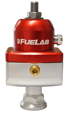 Fuelab 575 High Pressure Adjustable Mini FPR Blocking 25-65 PSI (1) -6AN In (2) -6AN Out - Red